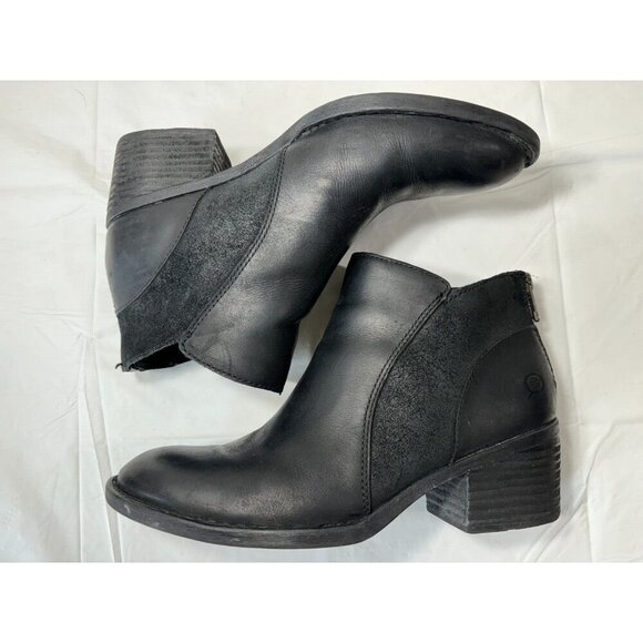 Børn Pourri Black Leather Ankle Boot Size 7 - Picture 9 of 14